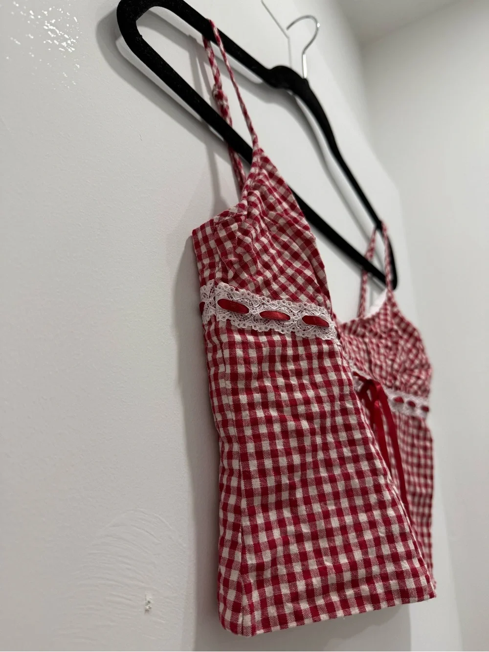 Princess Polly: Daydreaming Gingham Set Red / White - Size US 4